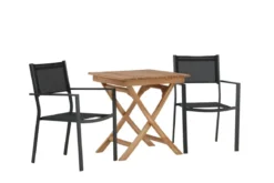 Garten Cafegruppe Xavina – 3 teiliges Set aus Teakholz und Textilene