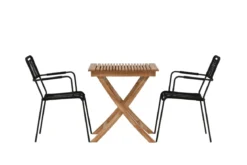 Garten Cafegruppe Zivano – 3 teiliges Set mit Teakholz-Tisch
