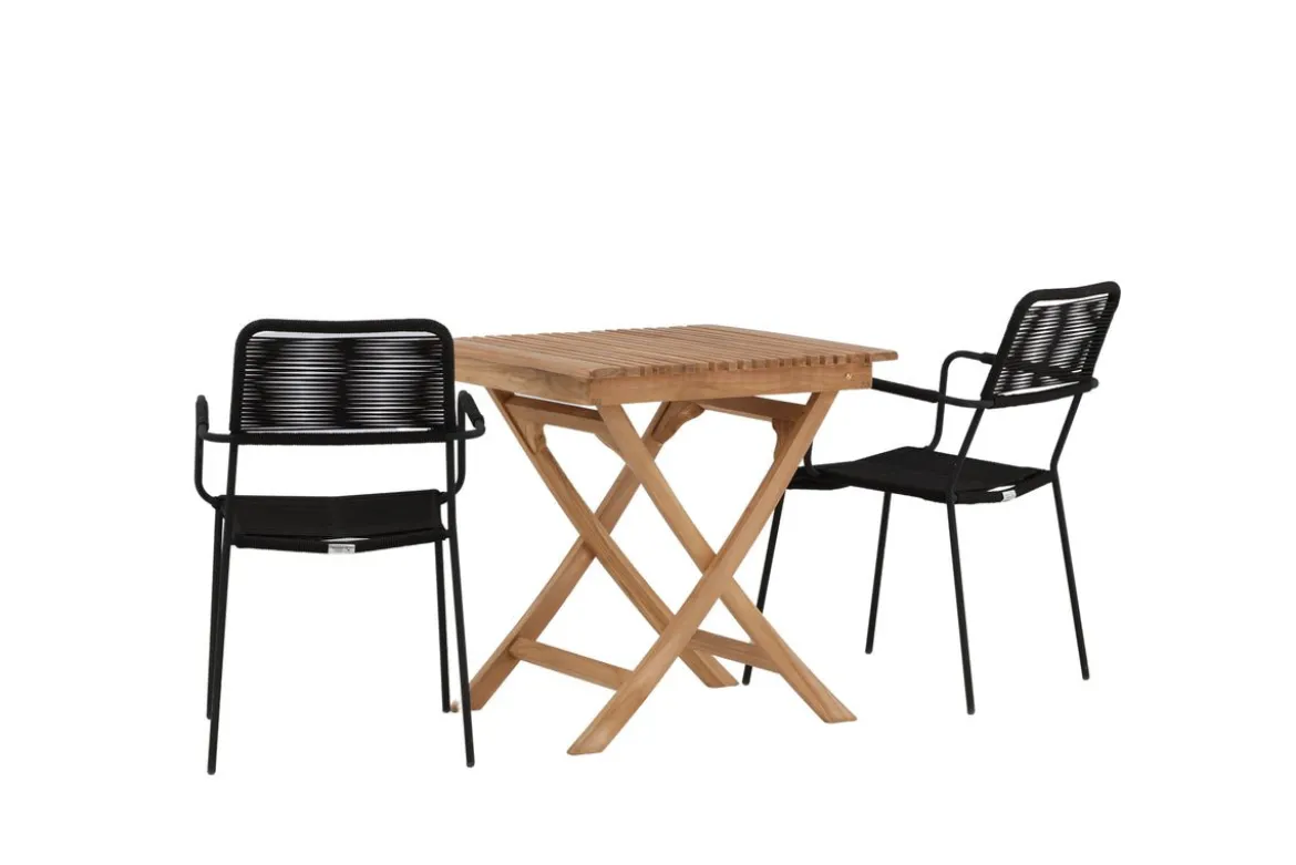 Garten Cafegruppe Zivano – 3 teiliges Set mit Teakholz-Tisch