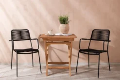 Garten Cafegruppe Zivano – 3 teiliges Set mit Teakholz-Tisch