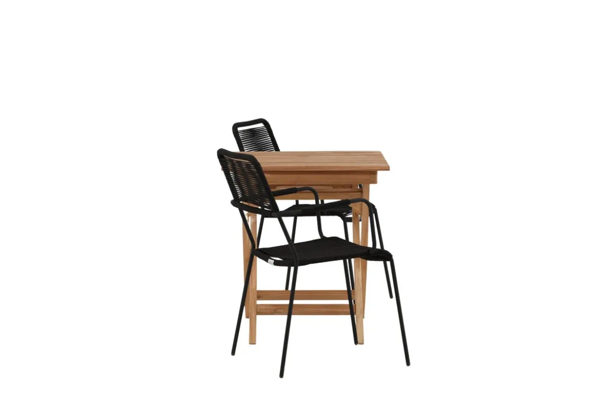 Garten Cafegruppe Zivano – 3 teiliges Set mit Teakholz-Tisch