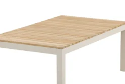 Garten Couchtisch Alanu - ein Materialmix aus Aluminium und Teakholz