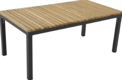 Garten Couchtisch Alanu - ein Materialmix aus Aluminium und Teakholz