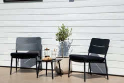 Garten-Couchtisch Dalia - Verfügbar in Schwarz und Beige/Aluminium