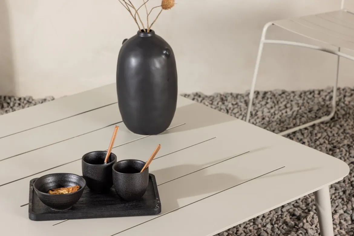 Garten Couchtisch Hannes - Aus beigem Aluminium