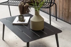Garten Couchtisch Rhodos - Aus schwarzem Aluminium