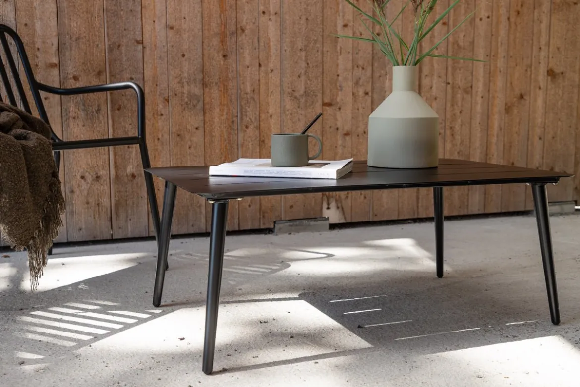 Garten Couchtisch Rhodos - Aus schwarzem Aluminium