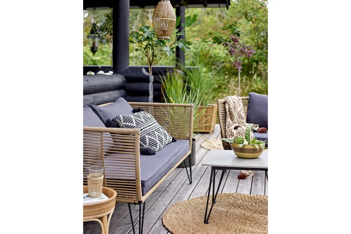 Garten-Couchtisch Rova – Fibercement mit Metallgestell