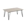 Garten-Couchtisch Sovar – Fibercement in Grau mit Metallgestell