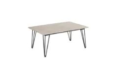 Garten-Couchtisch Sovar – Fibercement in Grau mit Metallgestell
