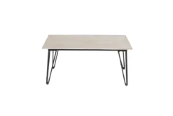 Garten-Couchtisch Sovar – Fibercement in Grau mit Metallgestell