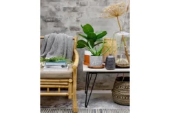Garten-Couchtisch Sovar – Fibercement in Grau mit Metallgestell