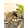 Garten Couchtisch Stonea – in skulpturaler Form aus Faserlehm in Grau