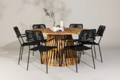 Garten Essgruppe Asante – 7-teiliges Gartenmöbel-Set mit Tisch aus Akazie