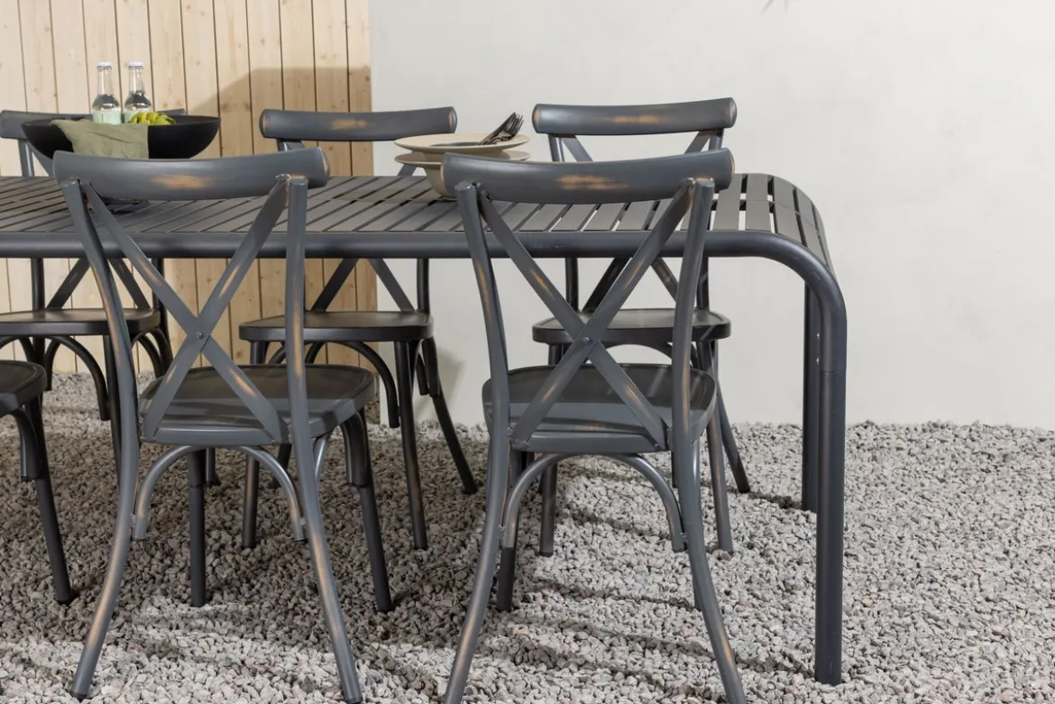Garten Essgruppe Canggu – 7-teiliges Gartenmöbel-Set aus Aluminium