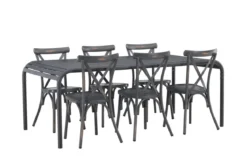 Garten Essgruppe Canggu – 7-teiliges Gartenmöbel-Set aus Aluminium