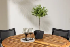 Garten Essgruppe Cocobello – 5-teiliges Gartenmöbel-Set mit rundem Tisch aus Akazie