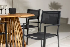 Garten Essgruppe Cocobello – 5-teiliges Gartenmöbel-Set mit rundem Tisch aus Akazie