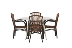 Garten Essgruppe Jorina – 5-teiliges Set in Rattanoptik