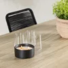 Garten Essgruppe Levrin – 7-teiliges Gartenmöbel-Set in Schwarz/Weiß