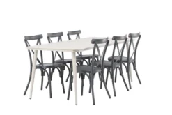 Garten Essgruppe Livious – 7-teiliges Gartenmöbel-Set für bis zu 6 Personen