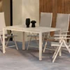 Garten Essgruppe Lorette – 5-teiliges Gartenmöbel-Set in Schwarz oder Beige