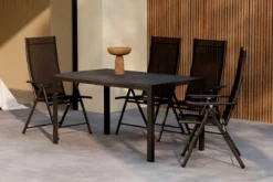 Garten Essgruppe Lorette – 5-teiliges Gartenmöbel-Set in Schwarz oder Beige
