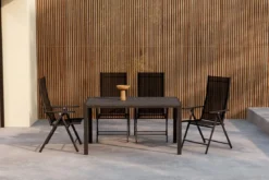 Garten Essgruppe Lorette – 5-teiliges Gartenmöbel-Set in Schwarz oder Beige