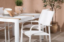 Garten Essgruppe Mareike – Weißes Gartenmöbel-Set in 2 Größen