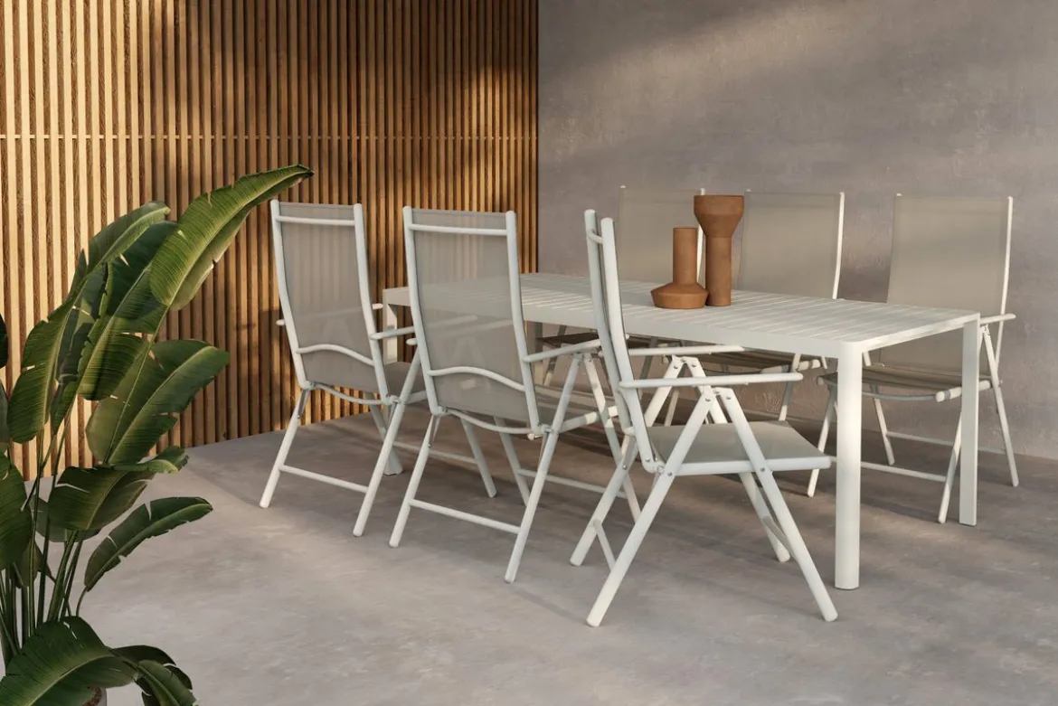 Garten Essgruppe Marlon – 5 bzw 7-teiliges Gartenmöbel-Set in Beige