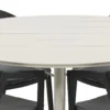 Garten Essgruppe Mivano – 5-teiliges Set mit rundem Tisch