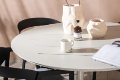 Garten Essgruppe Mivano – 5-teiliges Set mit rundem Tisch