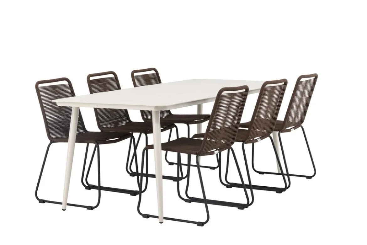 Garten Essgruppe Nashville – 7-teiliges Gartenmöbel-Set für bis zu 6 Personen
