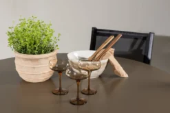 Garten Essgruppe Nordic – 5-teiliges Gartenmöbel-Set mit braunem Tisch aus Aluminium