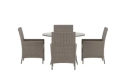 Garten Essgruppe Norimo – 5-teiliges Set aus synthetischem Rattan