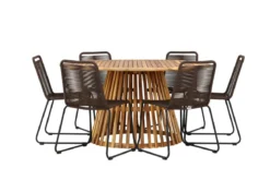 Garten Essgruppe Noris – 7-teiliges Gartenmöbel-Set mit Tisch aus Akazie
