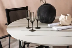 Garten Essgruppe Orlena – 5-teiliges Set in Beige/Schwarz
