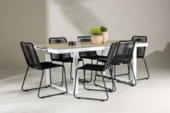 Garten Essgruppe Spain – 5-teiliges Gartenmöbel-Set mit rundem Tisch
