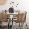 Garten Essgruppe Teneriffa– 7-teiliges Gartenmöbel-Set Beige/Braun