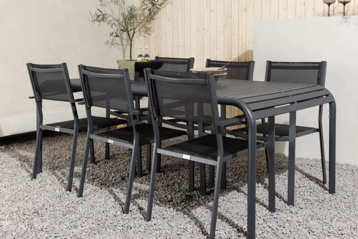 Garten Essgruppe Toni – 7-teiliges Gartenmöbel-Set aus Aluminium