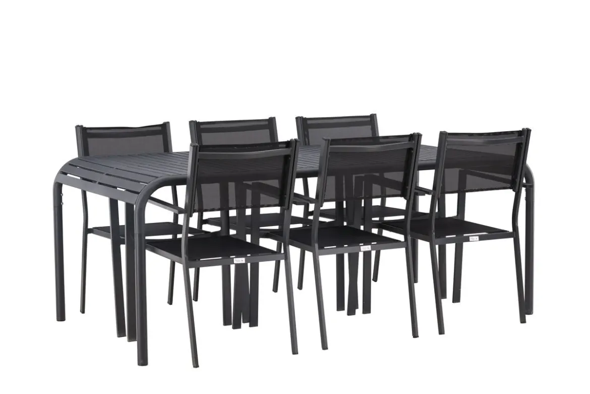 Garten Essgruppe Toni – 7-teiliges Gartenmöbel-Set aus Aluminium
