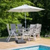 Garten Essgruppe Toulouse – 8-teiliges Gartenmöbel-Set aus Aluminium und Textilene