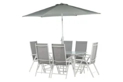 Garten Essgruppe Toulouse – 8-teiliges Gartenmöbel-Set aus Aluminium und Textilene
