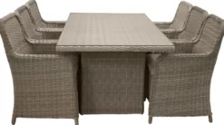 Garten Essgruppe Valencia” – 7-teiliges Gartenmöbel-Set aus Polyrattan