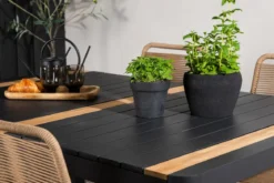Garten Essgruppe Virello – 5-teiliges Gartenmöbel-Set in Schwarz/Braun