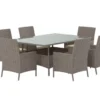 Garten Essgruppe Vireta – 7-teiliges Set aus synthetischem Rattan