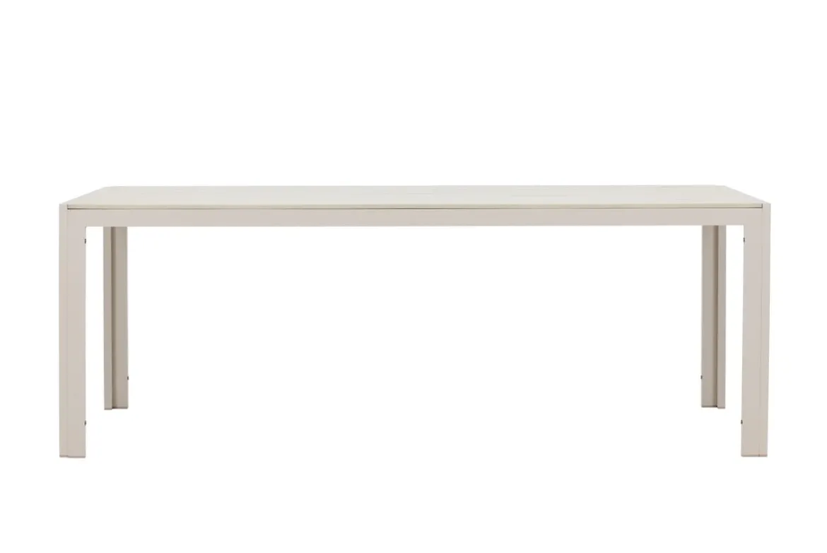 Garten Esstisch Amalfi - 205x90 cm aus Aluminium und Polywood in Beige oder Schwarz