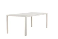 Garten Esstisch Amalfi - 205x90 cm aus Aluminium und Polywood in Beige oder Schwarz