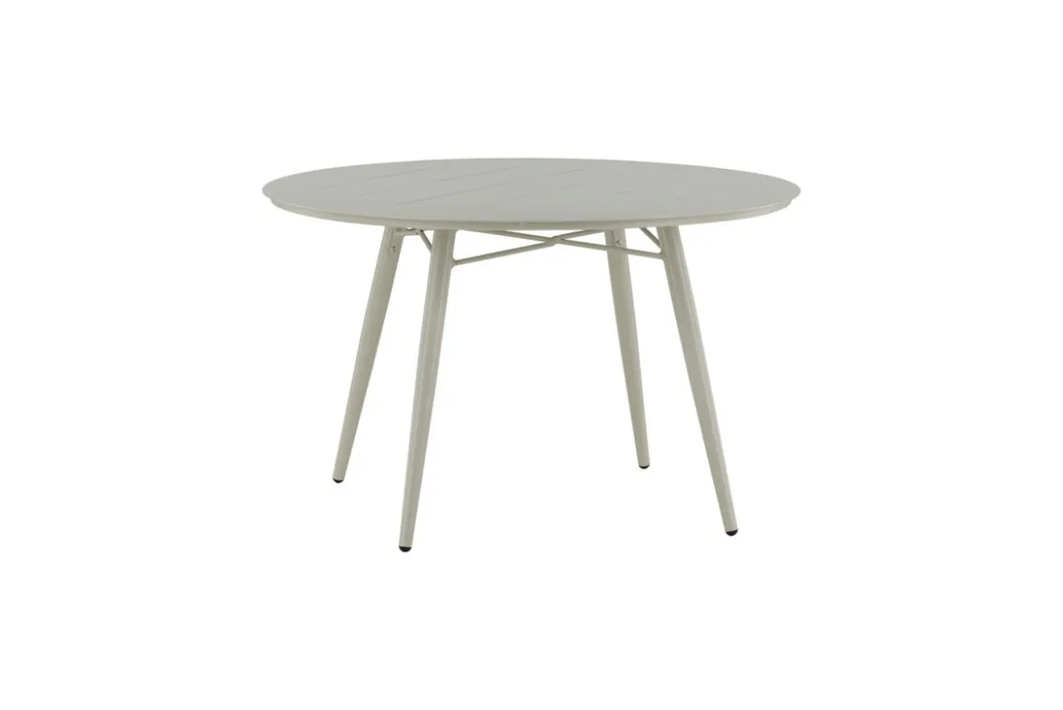 Garten Esstisch Arbor - Ø 120cm aus beigem Aluminium