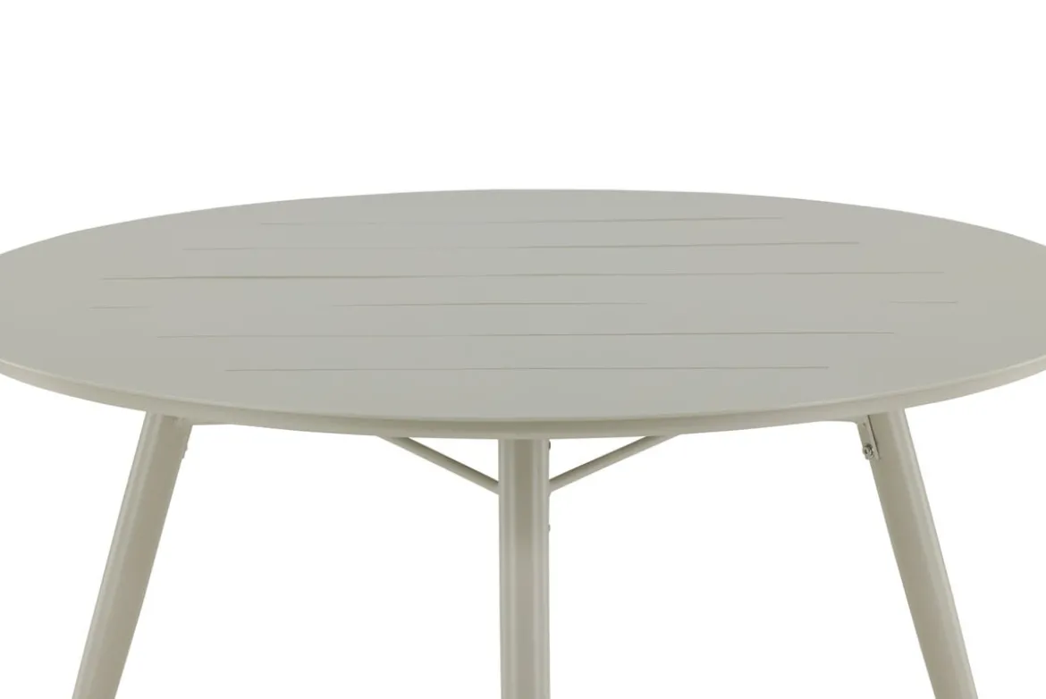 Garten Esstisch Arbor - Ø 120cm aus beigem Aluminium